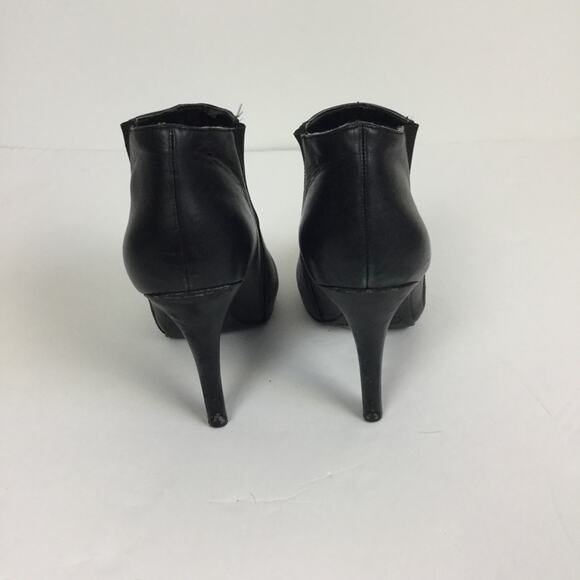 Jessica Simpson Ankle Boots Black Classic Leather Booties - Picture 2 of 10